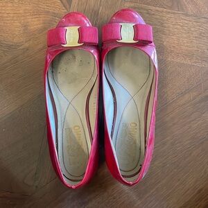 Ferragamo Varina ballet flats RED